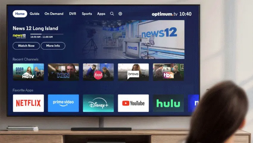 Optimum Internet dashboard screenshot