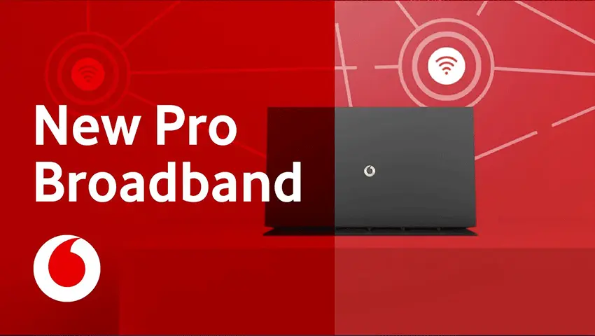 Vodafone Broadband dashboard screenshot