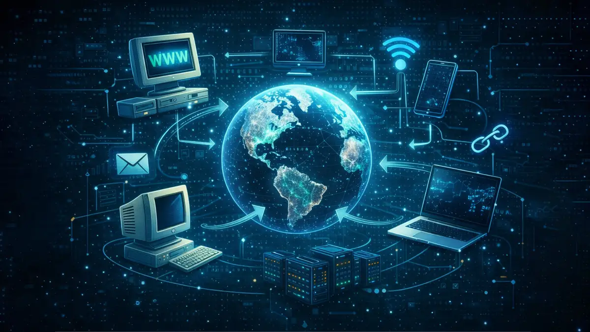 A visual timeline of the history of the internet