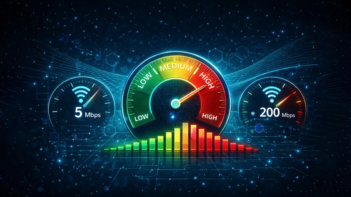 Chart explaining what WiFi speeds different households need