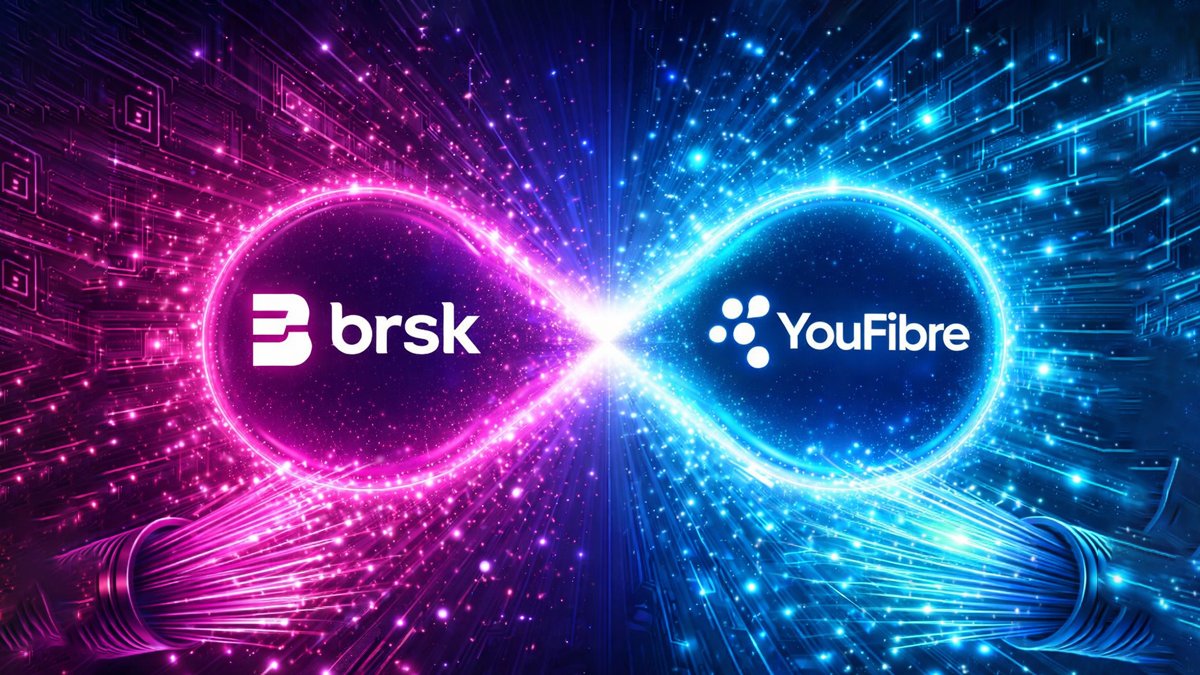 Brsk and YouFibre logos merging