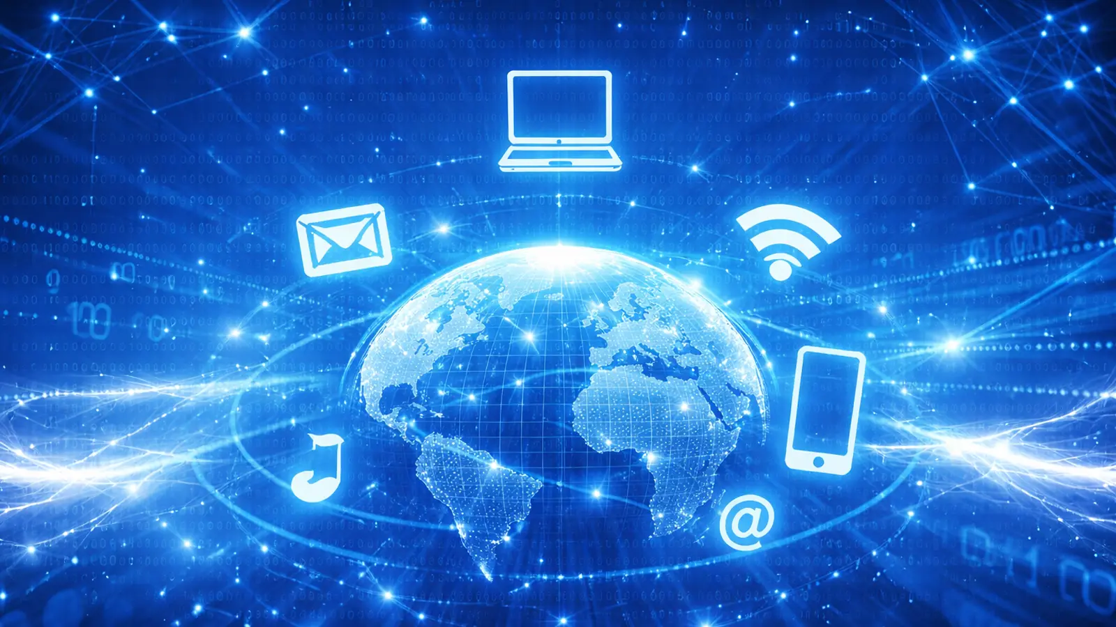 A visual timeline showing how old the internet is